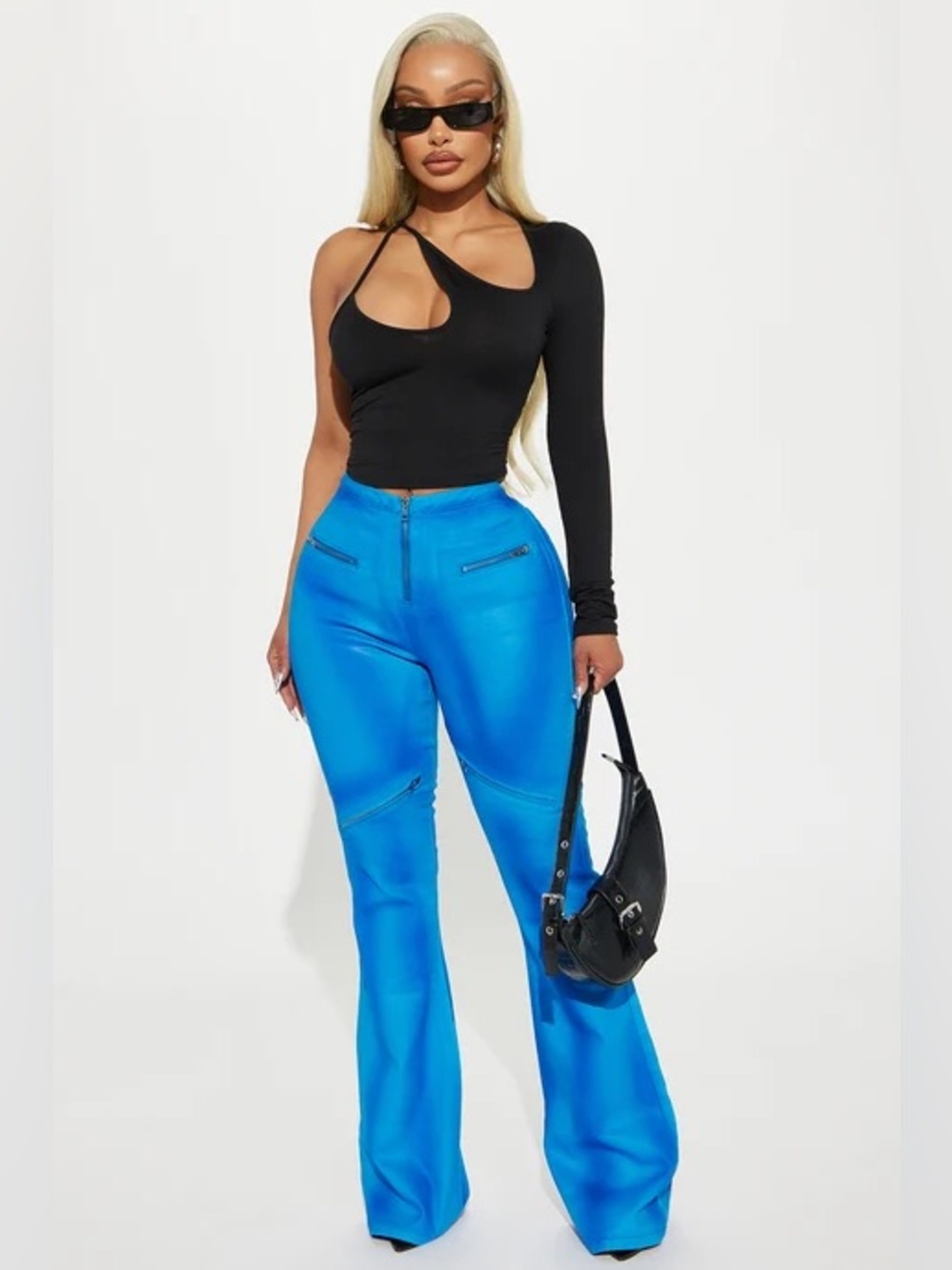 Fashion Nova Electric Blue Flare Pants